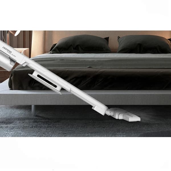 جاروبرقی ایستاده درما شیائومی مدل Deerma DX700 درحال جارو زدن مبل