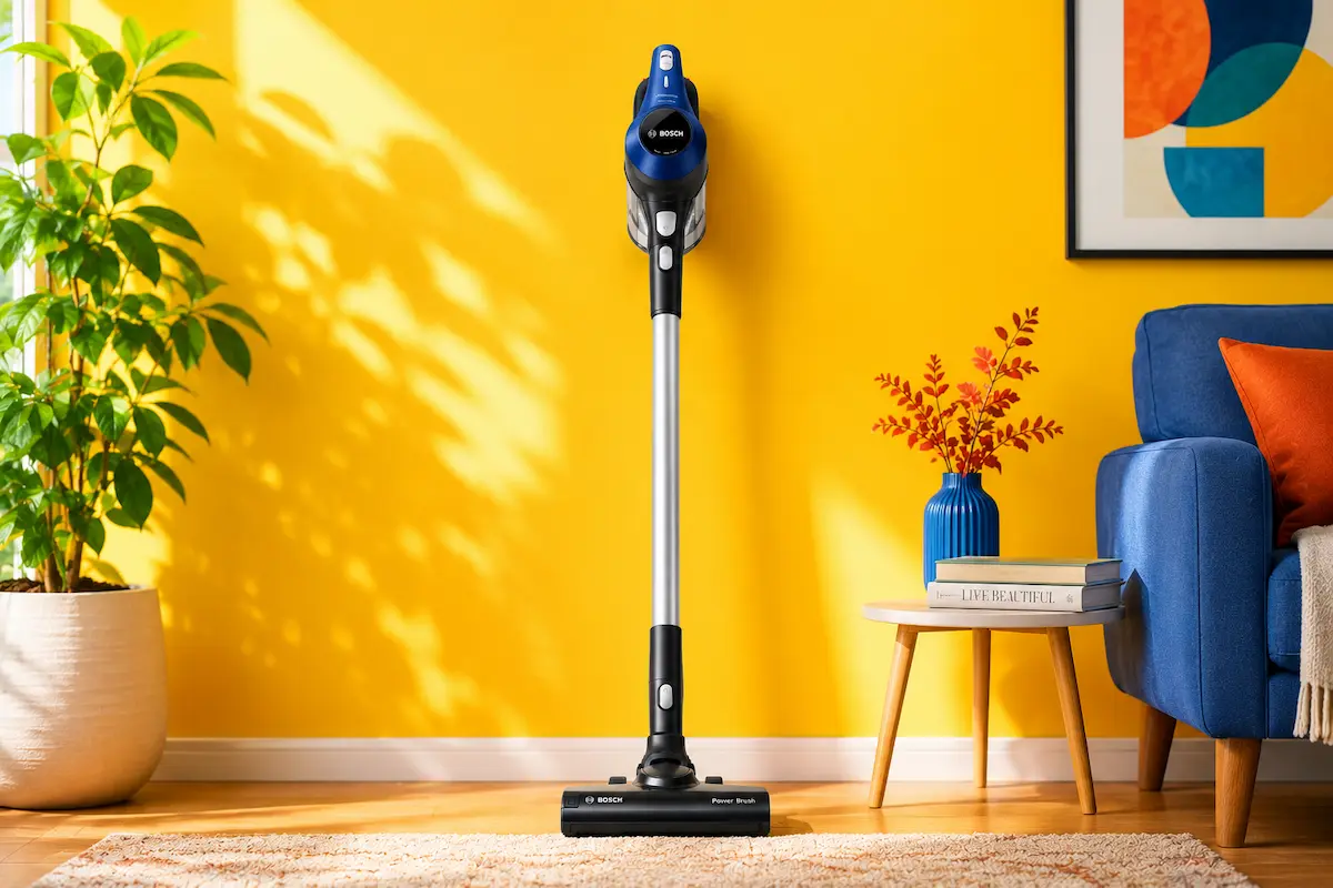 جاروشارژی بوش Bosch BCS611P4A در دکوراسیون مدرن خانه؛ تصویر شاخص مقاله نقد و بررسی تخصصی