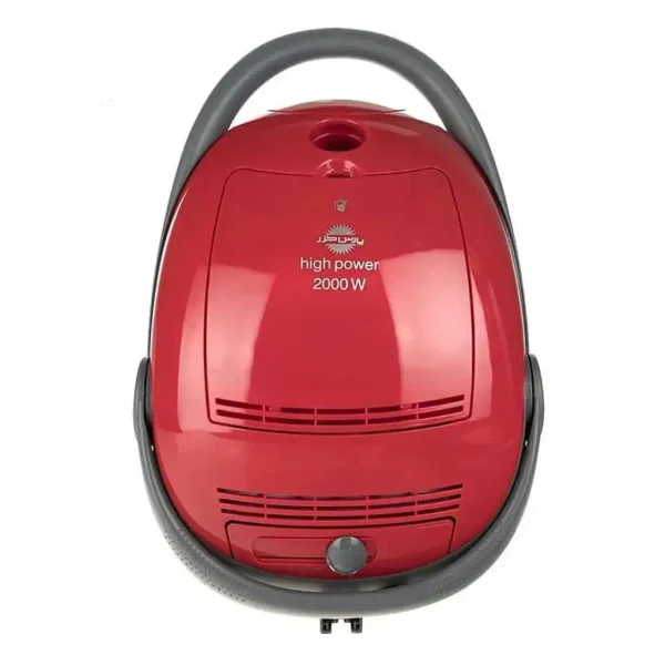 جاروبرقی پارس خزر مدل VC-2000W رنگ قرمز در یک تصویر با پس زمینه سفید
