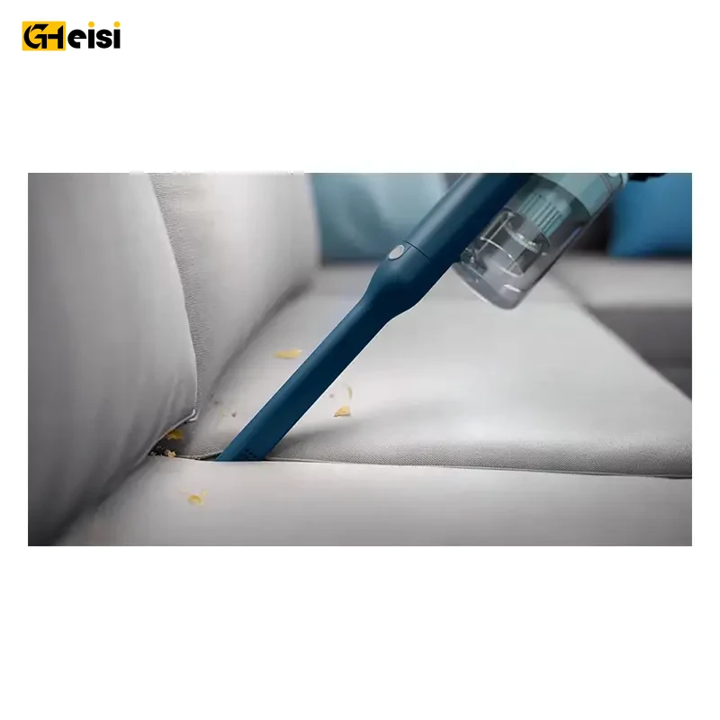 قسمت دستی جاروشارژی عصایی فیلیپس مدل XC5041 با سری گوشه در حال تمیز کردن بین مبل