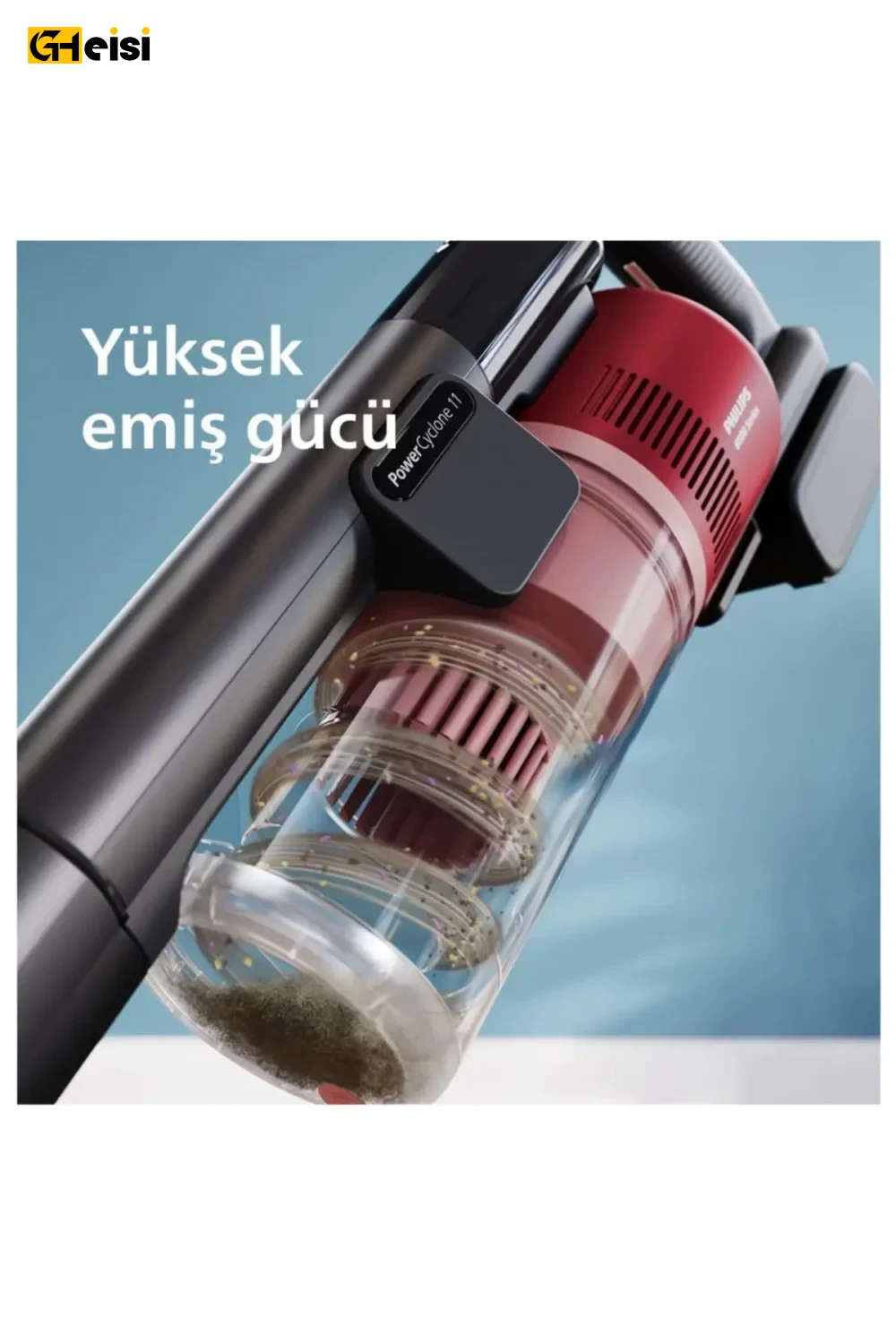 قسمت مخزن جارو شارژی عصایی فیلیپس مدل XC6552/01