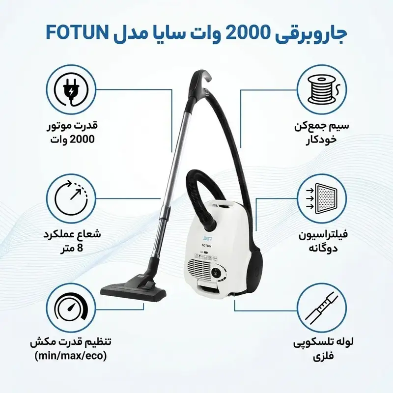 جاروبرقی 2000 وات سایا مدل فوتون Fotun - Image 14