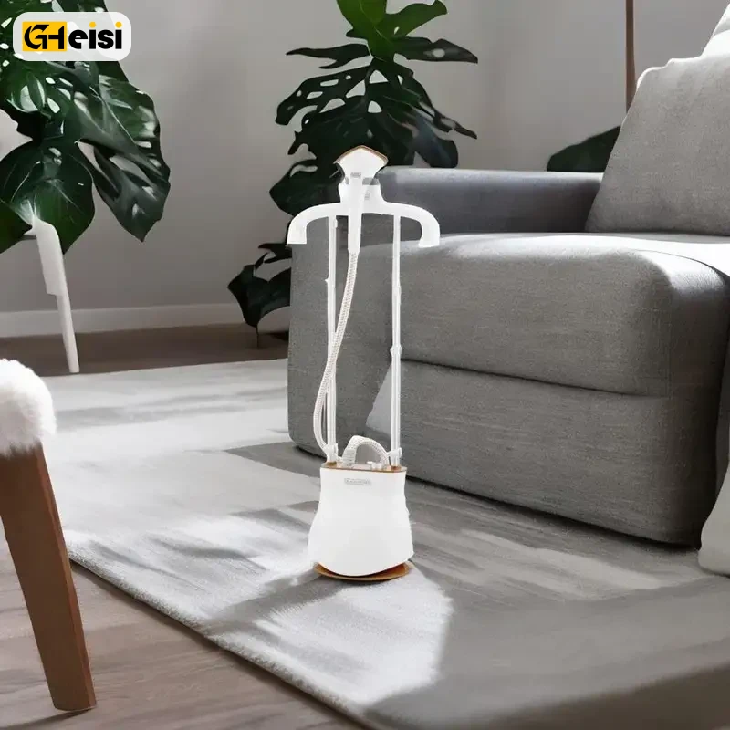 اتو بخارگر 2400 وات بلک اند دکر مدل GST2400 روی پارکت روبروی مبل است