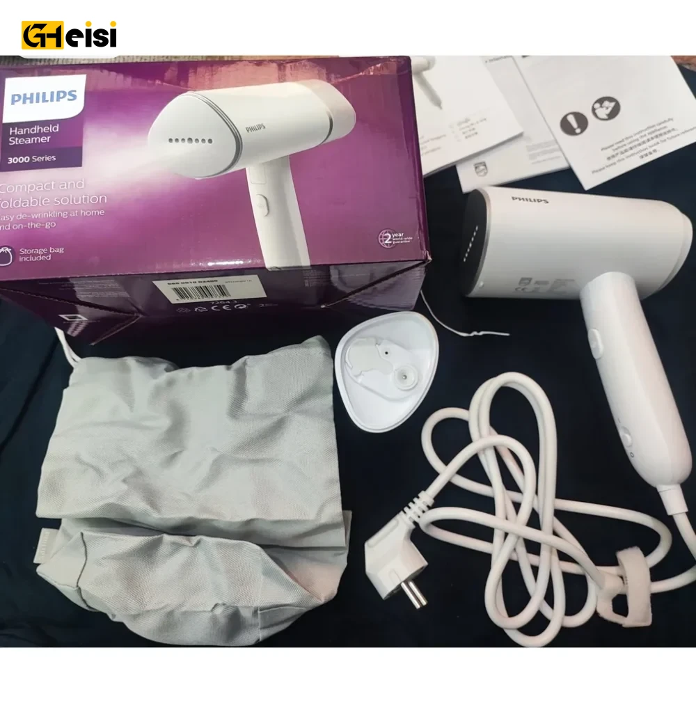 بخارگر 1000 وات فیلیپس مدل FI STH3020 به همراه کارتون و کیف نگهداری و دفترچه های راهنما